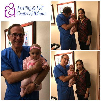 How adorable is baby Haniya! Thank you mama Nashra for bringing her to visit Dr. Michael H Jacobs, MD - Fertility & IVF Center of Miami.