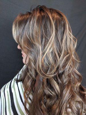 Dimensional highlights by our stylist Sherrie