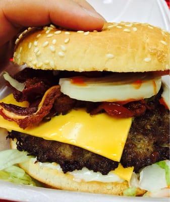 Double beef bacon cheese burger