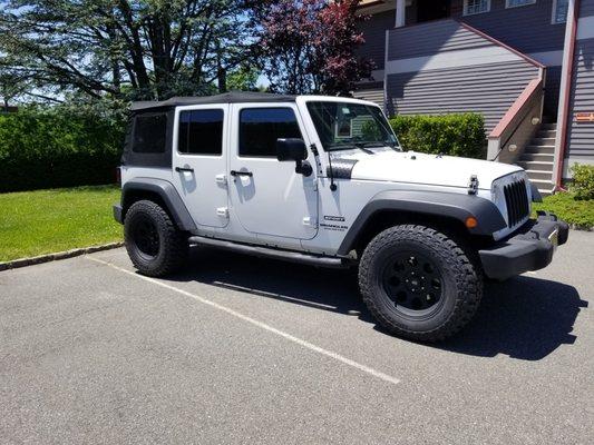 Fresh wheels and tires they mounted for me.