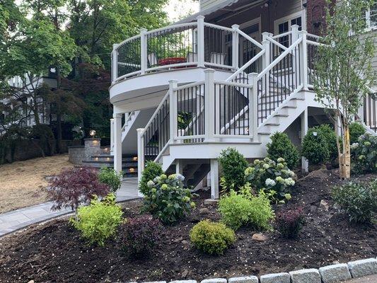 A variety of plants to compliment the carefully constructed stairs