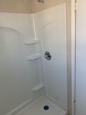 New shower walls