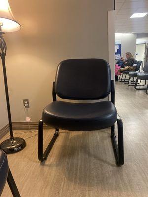 The comfiest chairs ever in a hospital waiting room