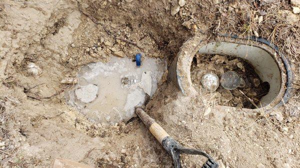 digging out the old valve