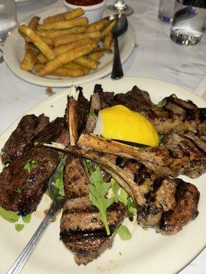 Lamb chops, skirt steak