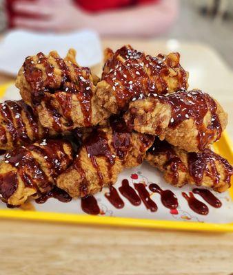 Korean fried chicken wings.