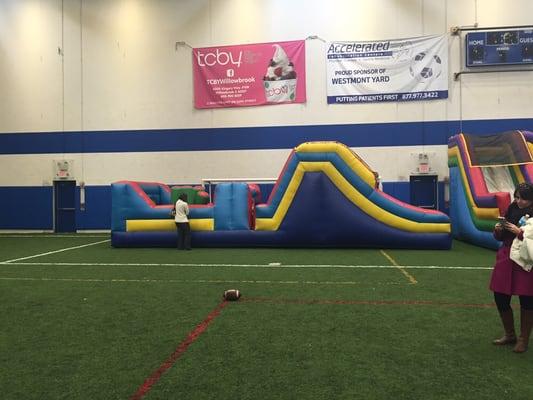 Run on the big soccer field or bounce around! So many choices!