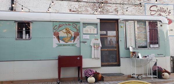 Ice cream out of a vintage RV!