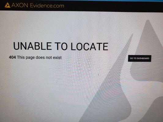 Common error message. I can assure you, the video is definitely there, evidence.com just refuses to work properly.