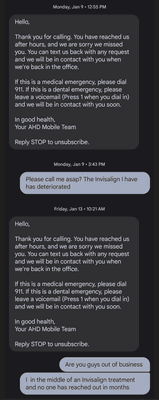 They're automated text system still harasses me