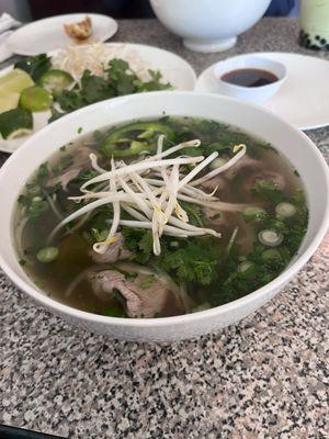 Pho with round steak