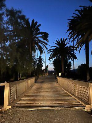 On our way out over the bridge and beautiful gate entry