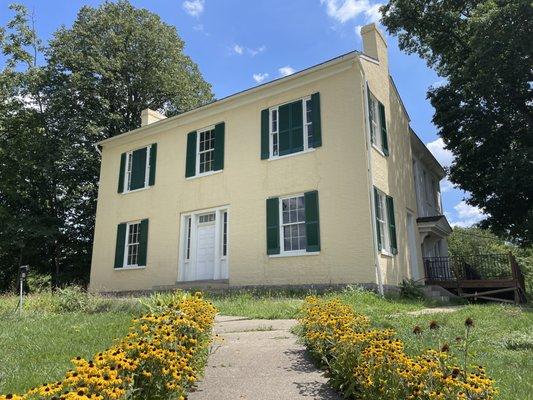 The newly-restored exterior shows what the House looked like when abolitionist author Harriet Beecher Stowe lived in Cincinnati in the 1840s