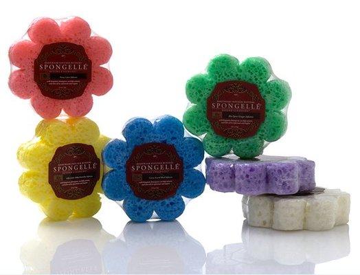 Spongelle sponges that have the soap in them already!