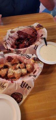 Garlic Parm and BBQ Wings with Ranch