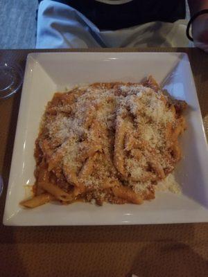 Pasta Bolognese (after) chesse