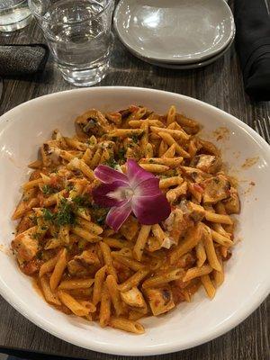 Chicken penne a la vodka