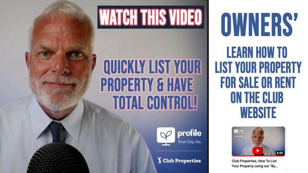 List your property for sale by owner on our Country Club real estate website by Club  Properties.