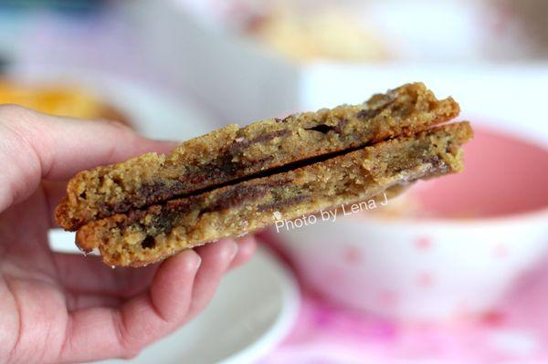 Inside of Tahini Chocolate Chip Cookie ($3.75) - delicious! It's quite sweet but balanced with nuttiness and salt