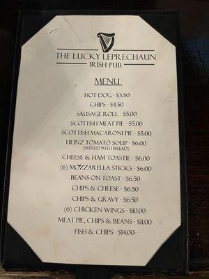 Food menu