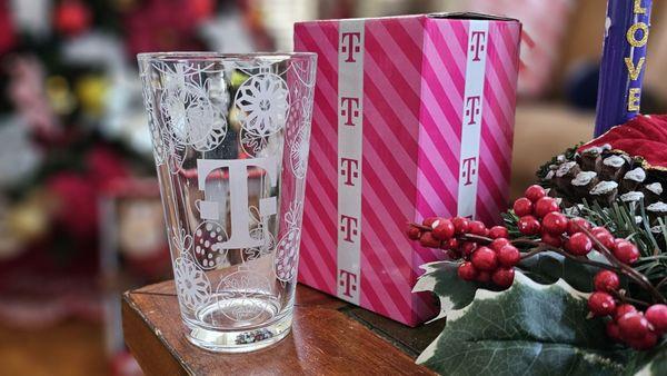 December 2023's free Holiday Glass Tumblers from T-Mobile Tuesdays