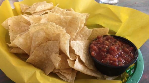 Chips and homemade salsa