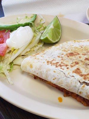 Quesadilla with El Pastor.