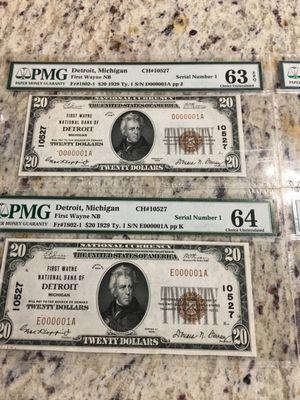 PMG graded bills.