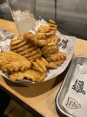 Everything Spice Waffle Fries