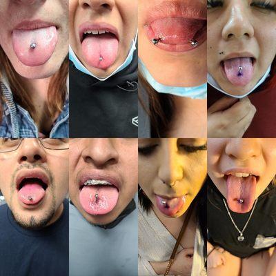 Tongue piercing by rocky