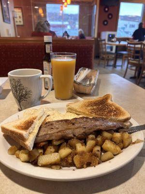 NY Strip Steak & Eggs & Toast