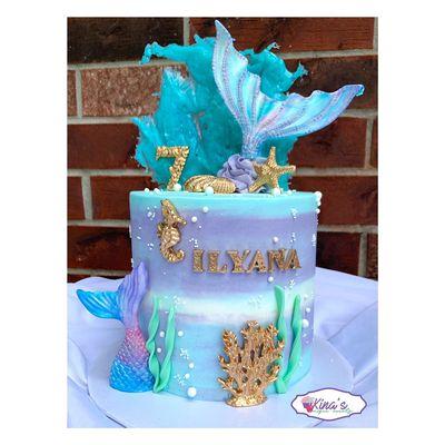 We customized this under the sea cake with a edible candy sail to give that extra jaw dropping reaction!