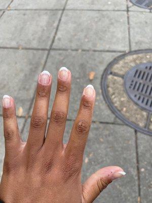 Beautiful French Gel on Natural Nails