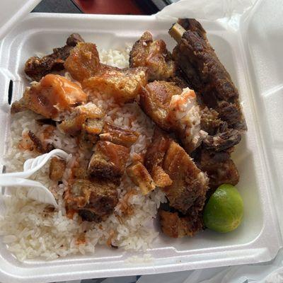 Chicharron with White Rice