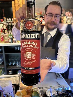 Amaro (modeled by Jake the very skilled mixologist) So tasty!