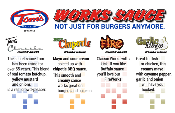 Tom's Drive In: Works Sauce. Which is the best?