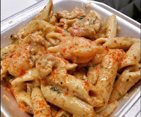 Cajun Chicken & Shrimp Pasta