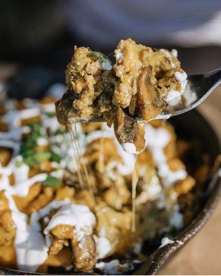 Turkey and Portobello mushroom skillet.