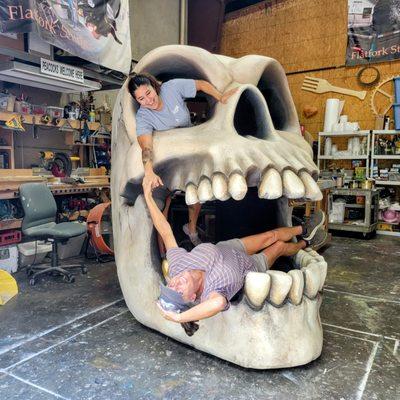 Halloween is coming. Head on over to Wonderbar with your friends and climb in this Giant Skull Flatfork made!