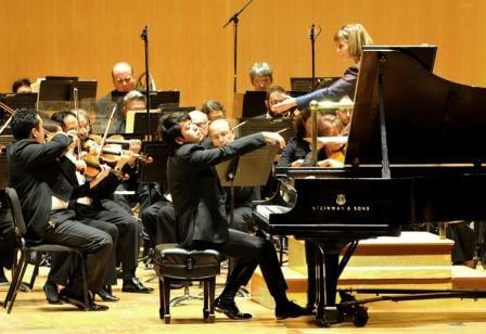 Lang Lang performs with the BPO, September 2015. Photo by Enid Bloch.