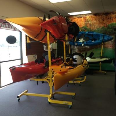 Kayak selection in store