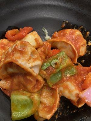 Chili veggie momos