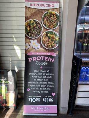 Protein bowl menu