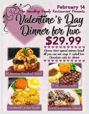 Yum! Valentine's Day specials. ‍