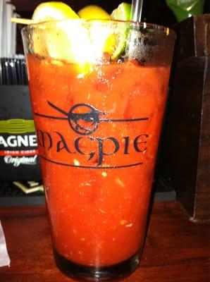 Amazing Bloody Mary. Highly recommend you try the ones the bartender concocts on Sundays.