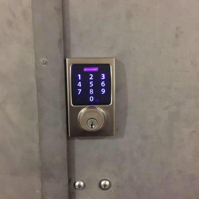 digital lock install on metal door