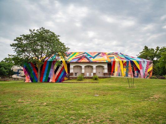 The "community house" or "Gym" . Lots of events are hosted on the lawn which connects to the tennis and basketball court