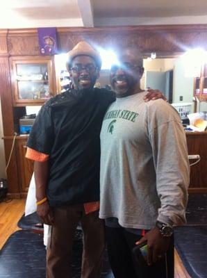 Barber Paul Frazier and cousin "tin man"