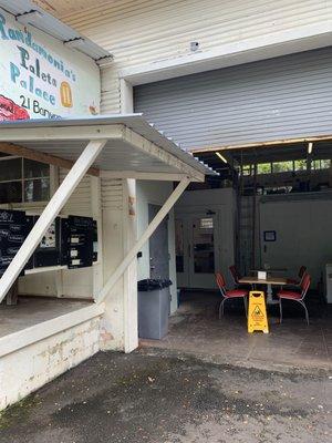 Entrance to Pandamonia's Paleta Palace is the door straight back past the tables.