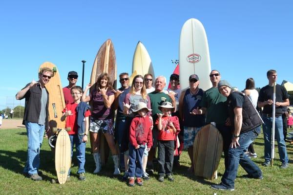 Pacifica Pedro Point Surf Club out in full force with their boards and enthusiasm